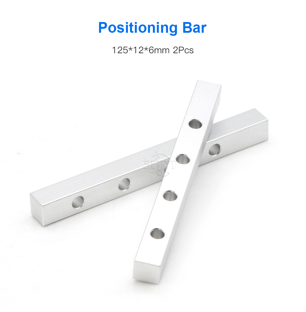 2Pcs/Lot Worktable Positioning Bar 125*12*6mm with Positioning Screw