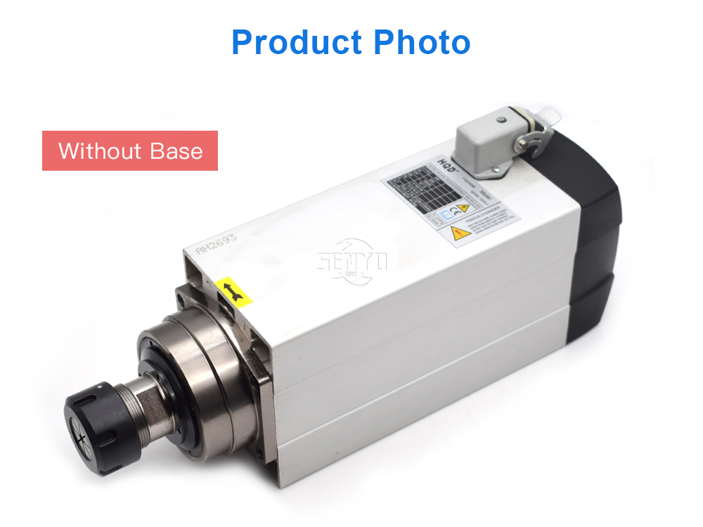 1.5kw 2.2kw 3kw Air Cooled Spindle Motor 220V 380v ER20 Wood Lathe Spindle