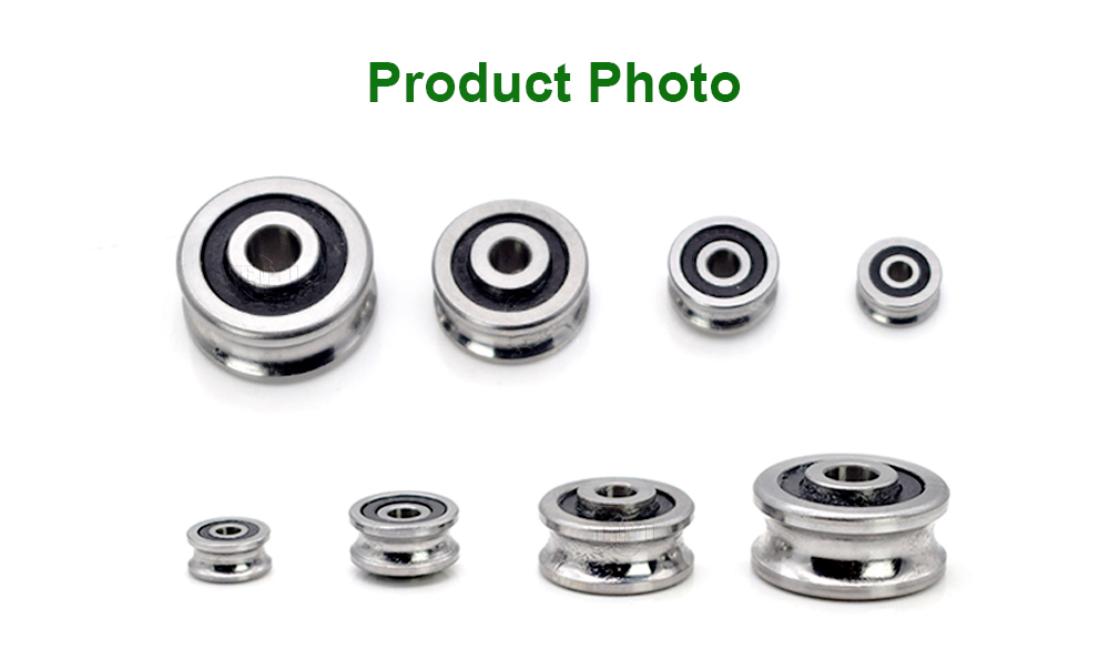 5Pcs U Deep Groove Ball Bearings SG10 SG15 SG20 SG25 Double Row Miniature Pulley Steel Transmission Eccentric Wheel