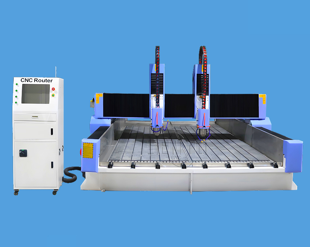 Split Type 2 Spindle CNC Machine For Stone  Marble Granite