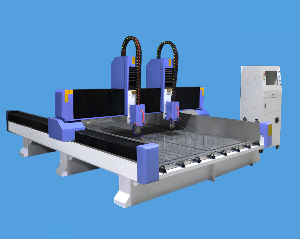 Split Type 2 Spindle CNC Machine For Stone  Marble Granite