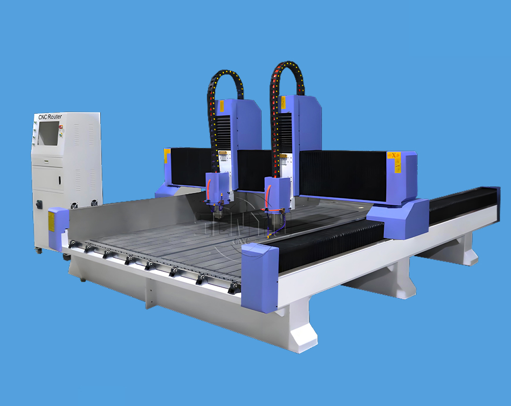 Split Type 2 Spindle CNC Machine For Stone  Marble Granite