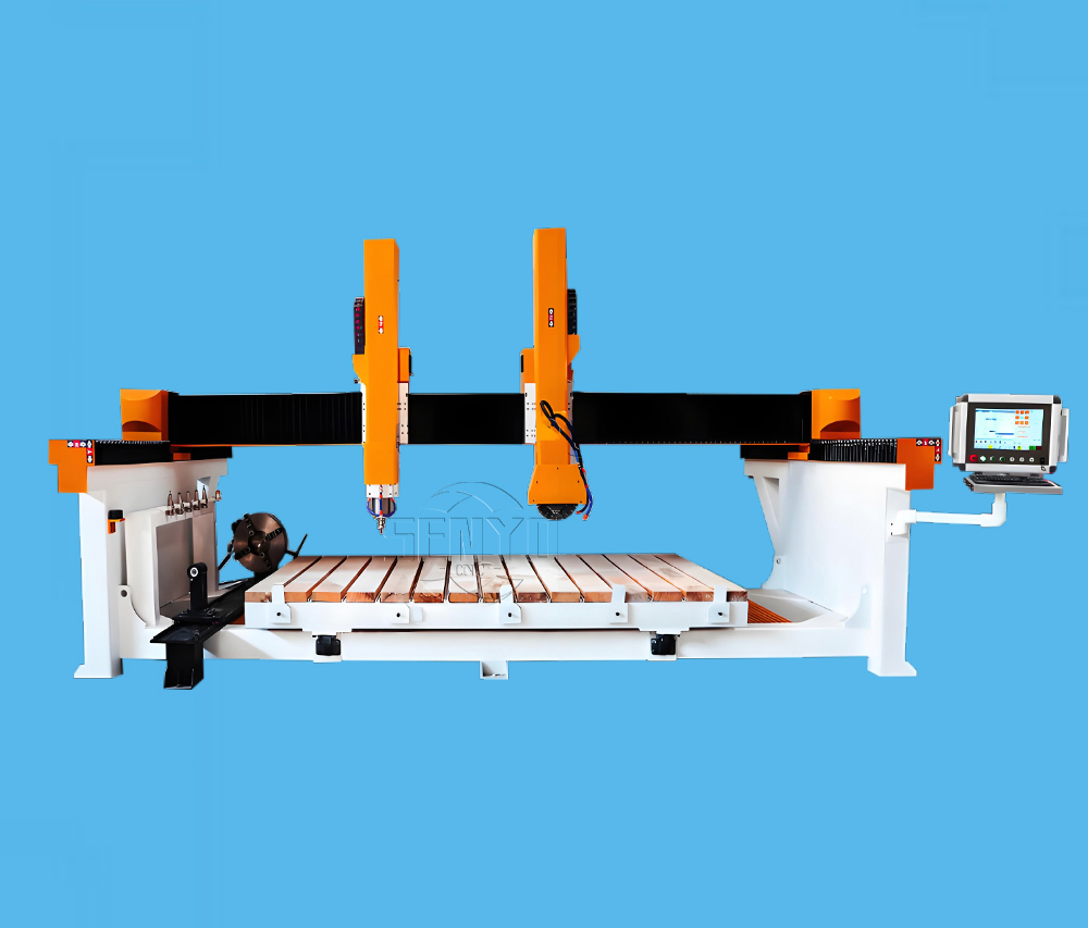 Bridge Saw Cutting Machine with Engraving Spindle for Stone Processing Machinery 4 Axis Sintered Marble Granite Slab Tile