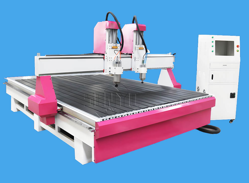 Dual Spindles CNC Machine With 1530 5*10ft 3 Axis CNC Wood Door Making Machine