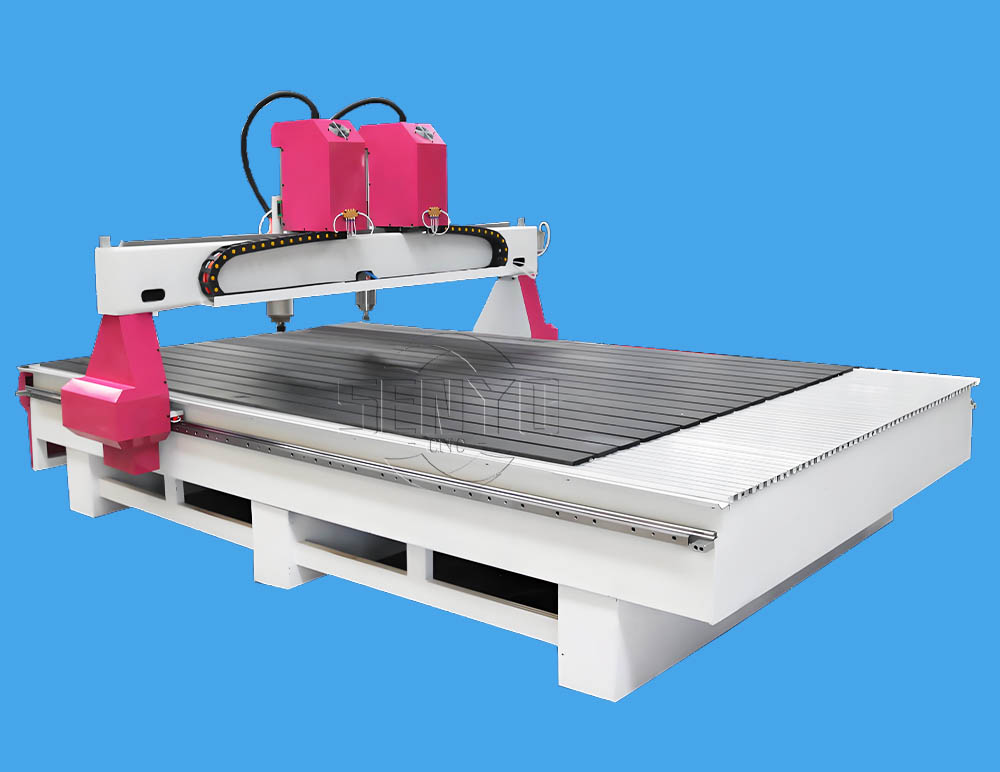 Dual Spindles CNC Machine With 1530 5*10ft 3 Axis CNC Wood Door Making Machine