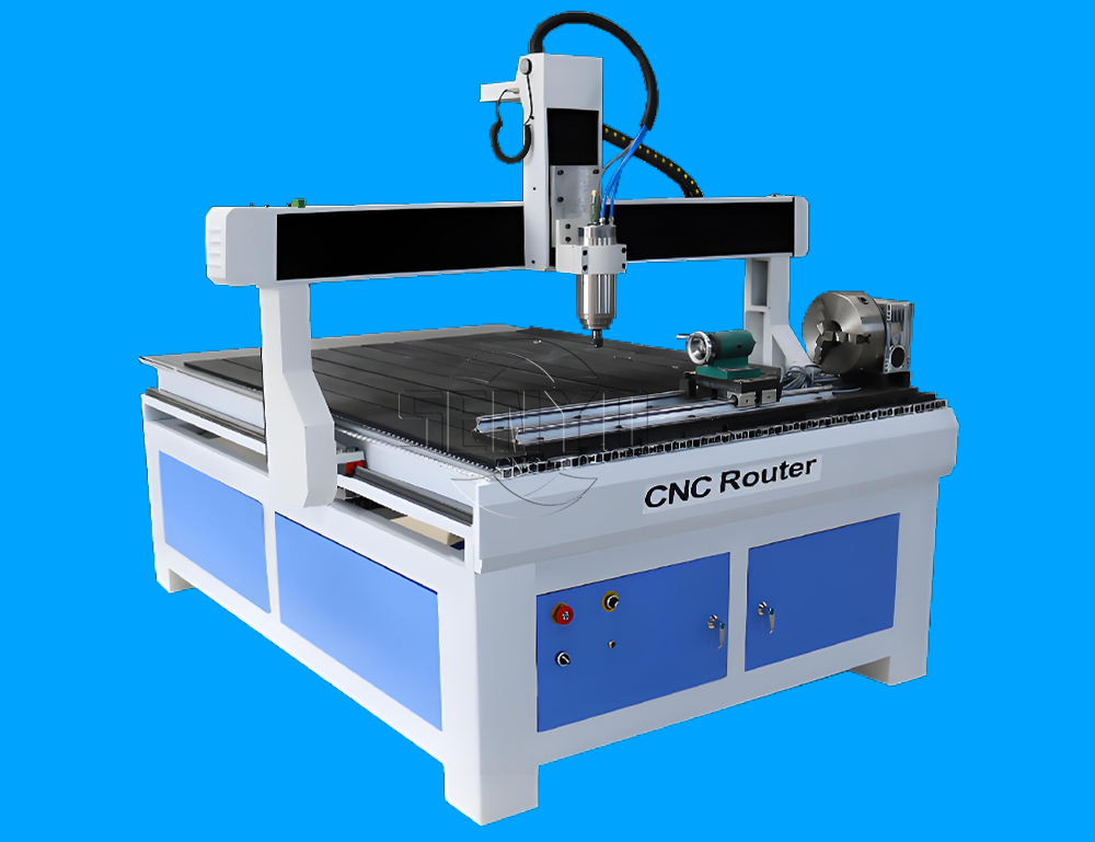 Low Cost 4x5 CNC Router Machine 4th Rotary Axis For Hobby
