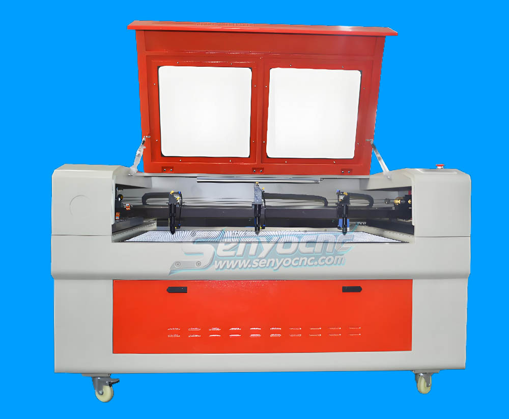 Three Heads 1610 CO2 Laser Engraving Cutting Machine For Sale