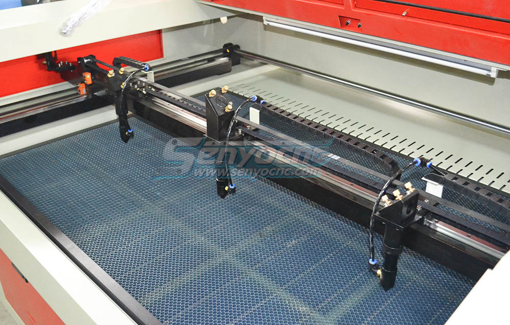 Three Heads 1610 CO2 Laser Engraving Cutting Machine For Sale