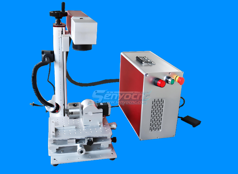 Portable Seperate Style Optical Fiber Laser 100W with 2D Worktable and Light