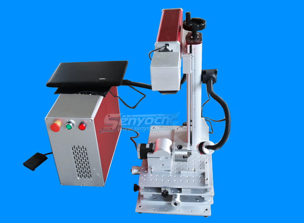 Portable Seperate Style Optical Fiber Laser 100W with 2D Worktable and Light