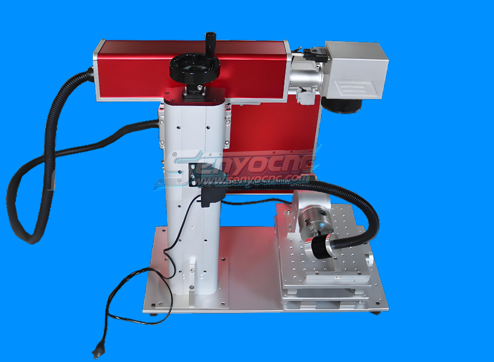 Portable Seperate Style Optical Fiber Laser 100W with 2D Worktable and Light