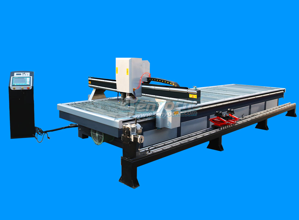 1500x6000mm CNC Plasma Cutting Machine with Rotary and Drilling Head