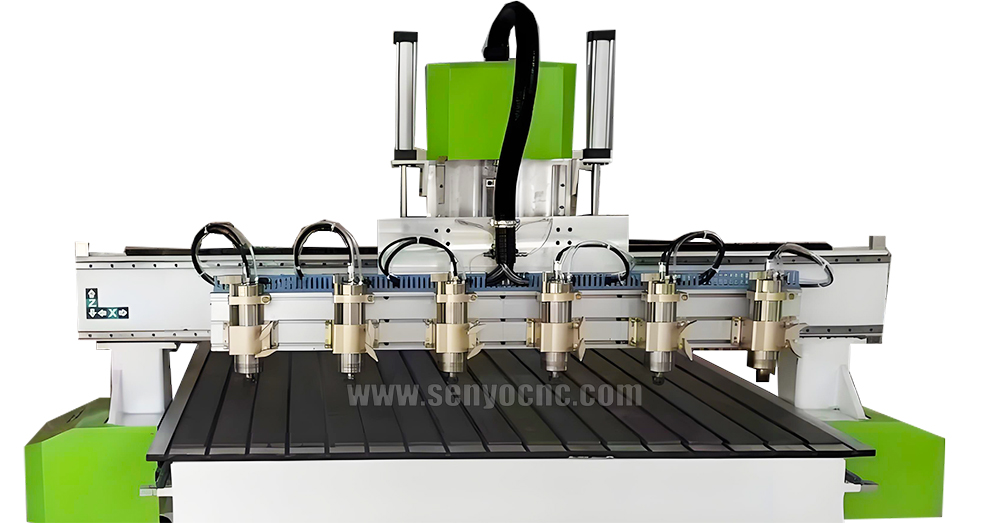 1530 CNC Router Machine One Holder 6 Spindles with T-Slot Worktable for Large Size Wood Panel Processing