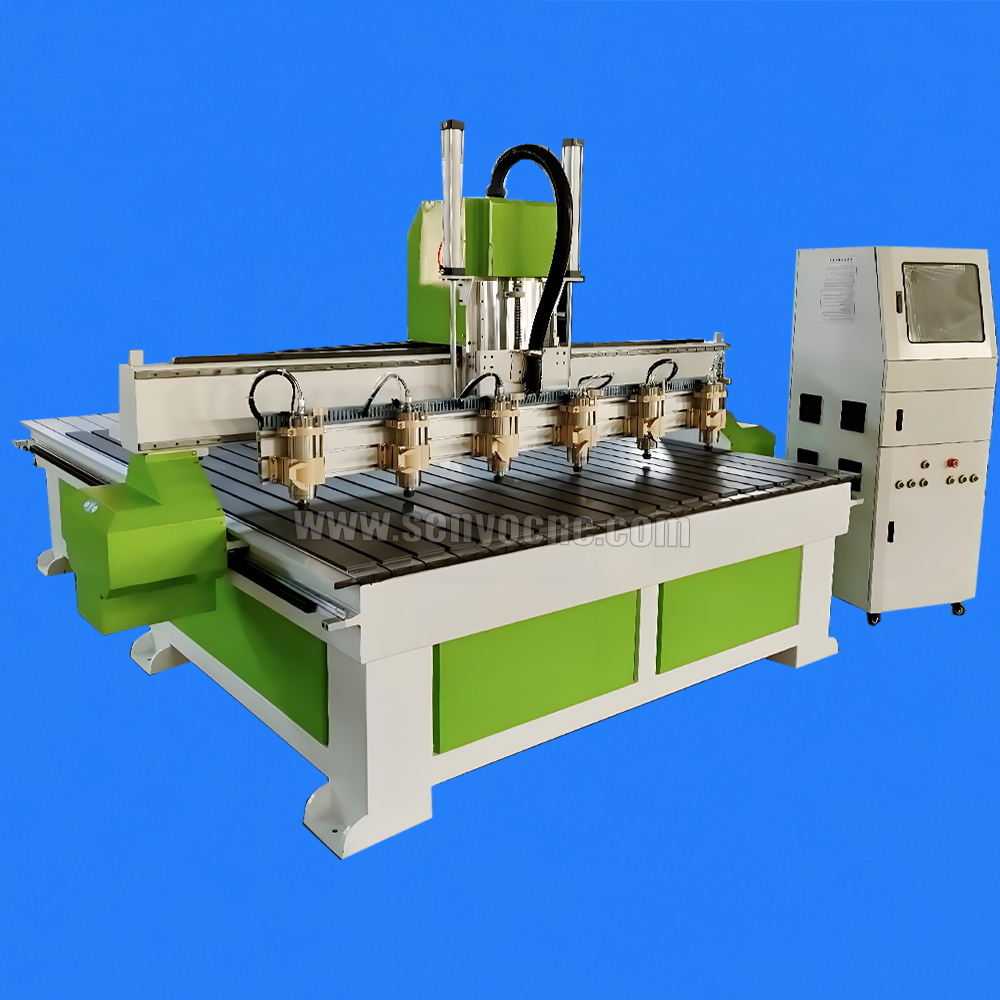 1530 CNC Router Machine One Holder 6 Spindles with T-Slot Worktable for Large Size Wood Panel Processing