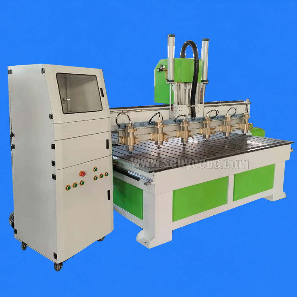 1530 CNC Router Machine One Holder 6 Spindles with T-Slot Worktable for Large Size Wood Panel Processing