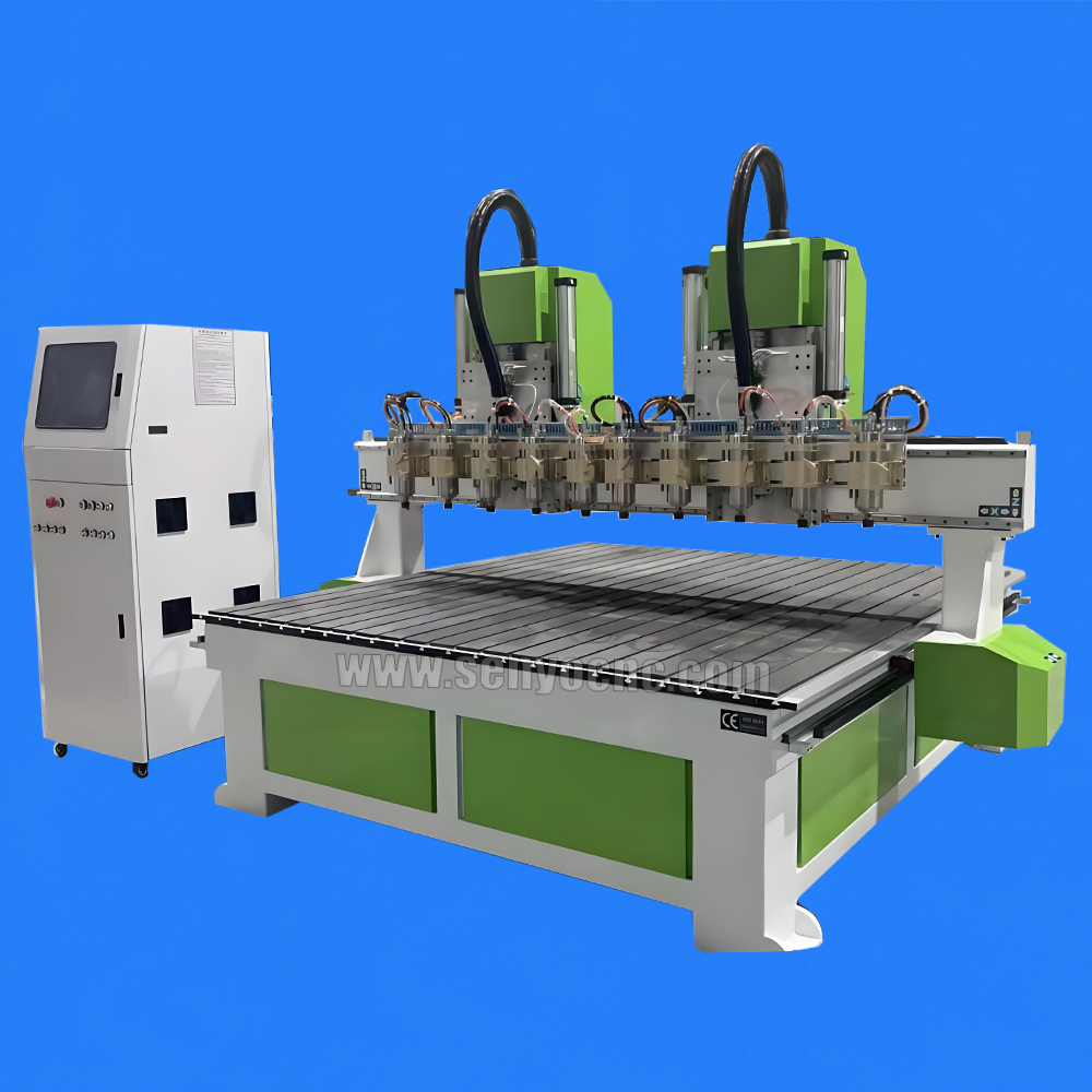 1530 CNC Router Machine Two Holders 10 Spindles for High-Efficiency Multi-Head Woodworking Production