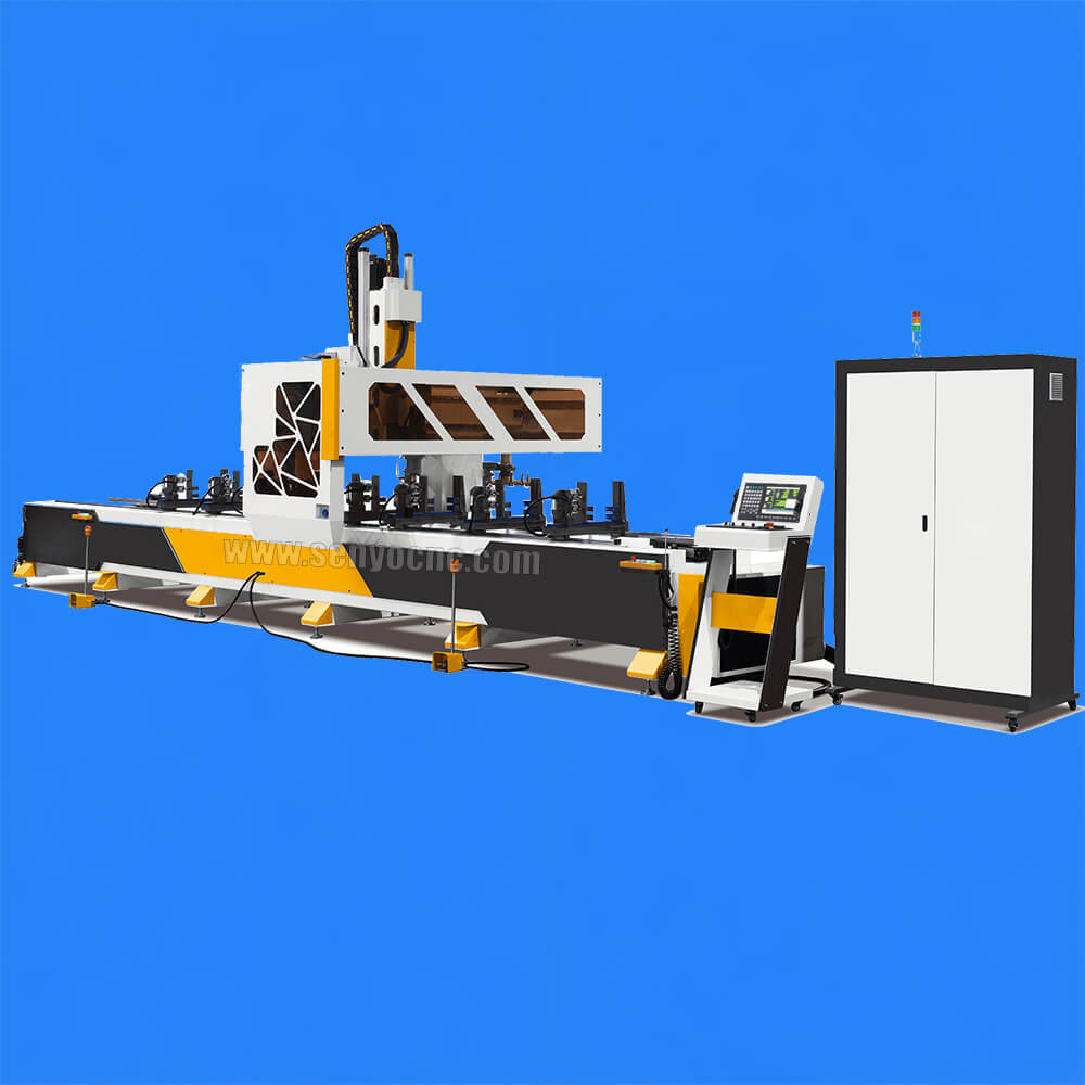 High-Speed 4-Axis CNC Aluminum Machining Center 6500mm with 12-Tool ATC for Curtain Wall & Industrial Profiles