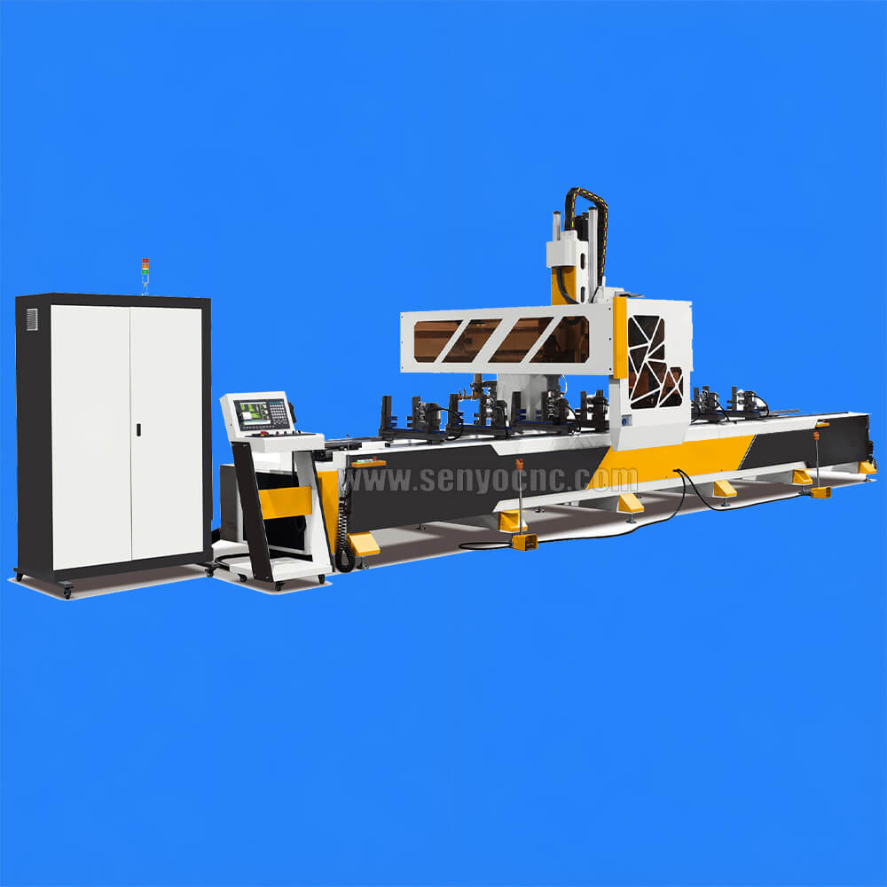 High-Speed 4-Axis CNC Aluminum Machining Center 6500mm with 12-Tool ATC for Curtain Wall & Industrial Profiles