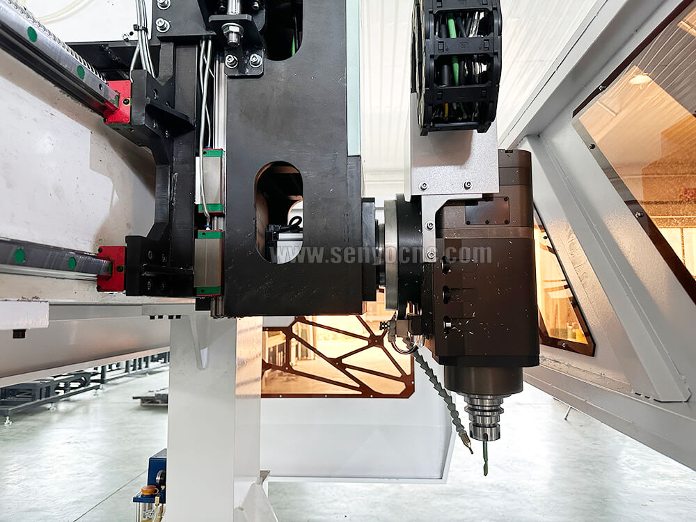 High-Speed 4-Axis CNC Aluminum Machining Center 6500mm with 12-Tool ATC for Curtain Wall & Industrial Profiles